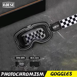 Neuankömmling Motor cylce Open Face Brille mit photo chromen Linsen Antifog Double Len Clear Tag geräuchert Len Nacht Clear Len