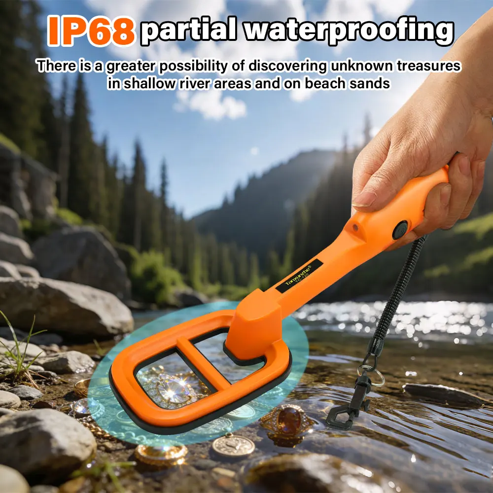 

Хит продаж: Металлоискатель TC-120, ручной импульсный индукционный пинпоинтер, водонепроницаемый металлоискатель для поиска сокровищ.