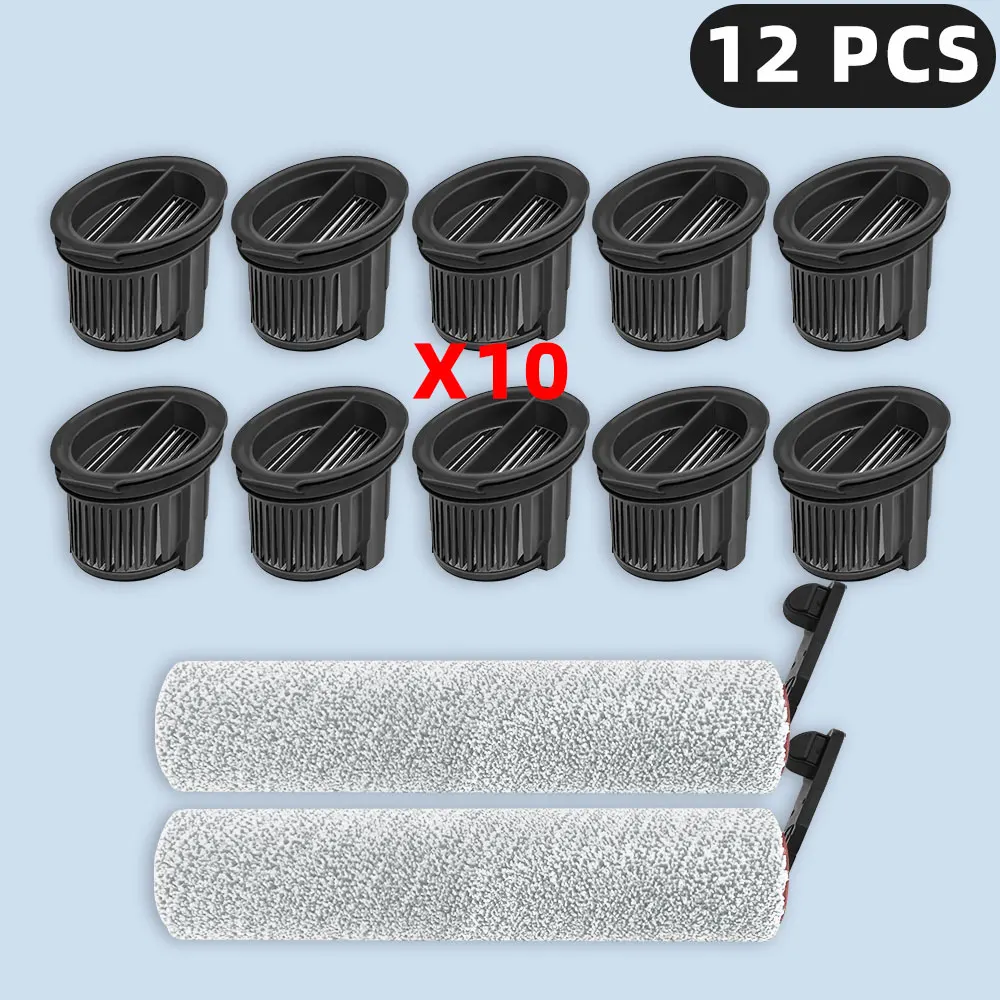 Rouleaux Brosse + Filtres HEPA Compatibles Dreame H14 / H14 Pro / H14 Dual - Pack Complet 2+2