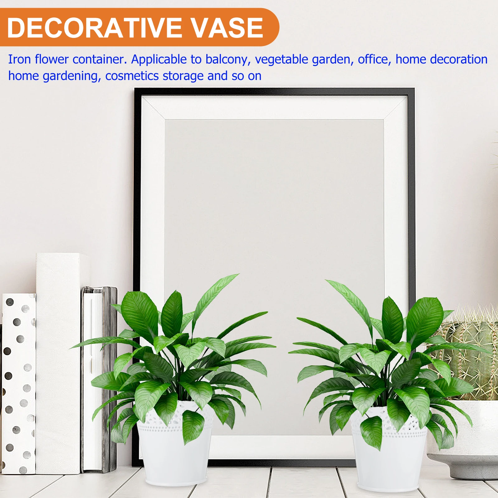 

4pcs Lace Iron Bucket Decor Makeup Storage Organizer for Desk Office Bedroom Bathroom Stylish Design