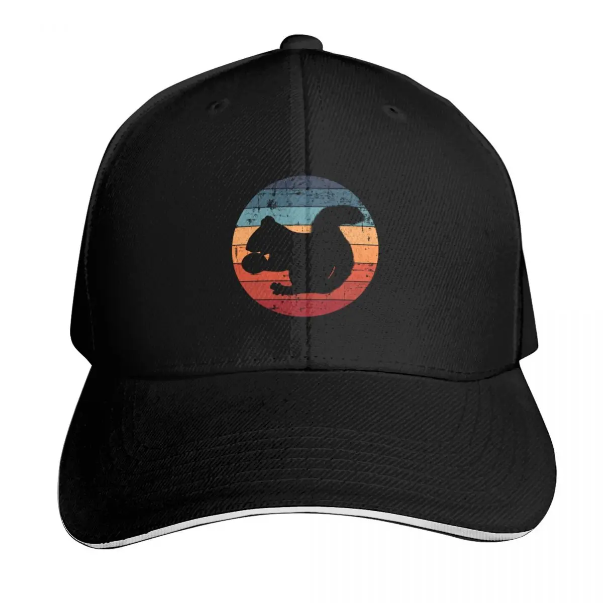 Squirrel Retro Vintage Sunset Animals Men Women Baseball Cap Men Women Casual Summer Sport Sun Cap