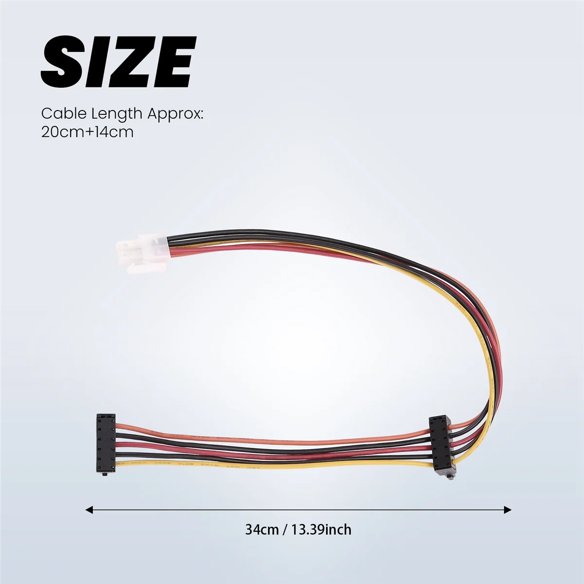 Scheda madre SMIEA ATX Cavo di alimentazione adattatore per disco rigido Serial ATA SATA da 4 pin a 2 porte per Lenovo IPC e controller fiscale 18AWG