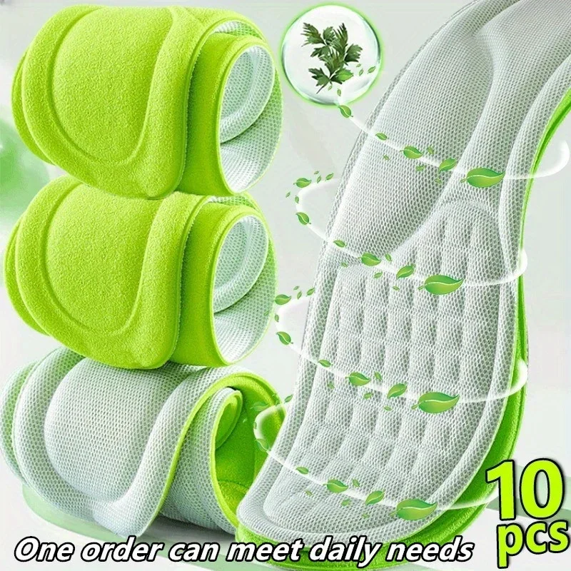 2/10pcs Soft Memory Foam Orthopedic Insoles Deodorizing Insole for Shoes Sports Absorbs Sweat Antibacterial Shoe Accessories