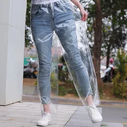 Pantalones impermeables de PVC a prueba de lluvia, cintura elástica