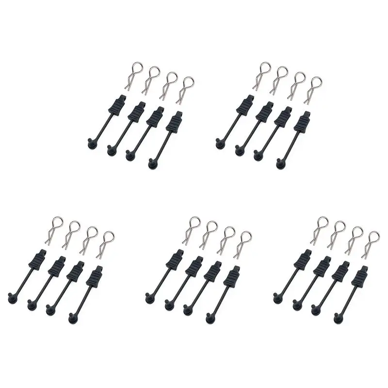 WOTT-20Pcs Rubber Body Clip Retainer Shell Fixed Buckle Lock AR390178 For ARRMA 1/7 Limitless Mojave 1/8 Typhon Kraton RC Car