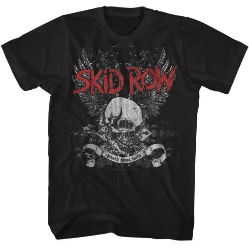 

Skid Row Skull and Wings Black Adult T-Shirt