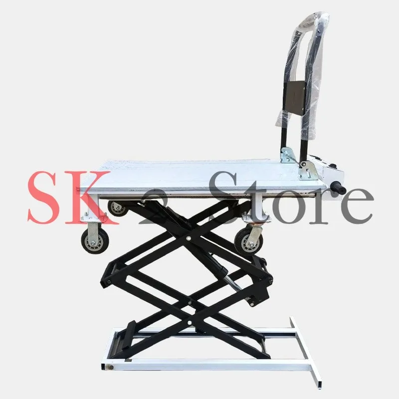Electric Flatbed Trolley Portable Carrying Mobile Small Hydraulic Lifting Flatbed Truck
