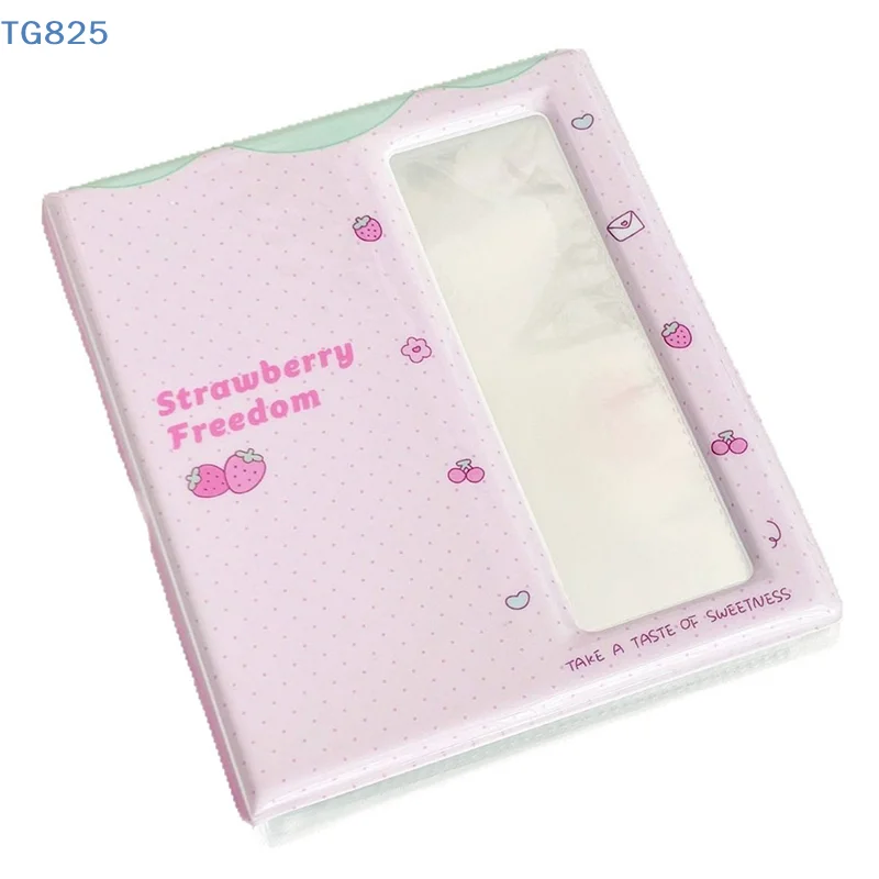【AN】【AN】Cartoon Photo Booth Album For 40 Pcs 2x6 Inch Photo Strips Bookmark 20 Pcs 4x6 4R Photo Holder Small Card Storage Book