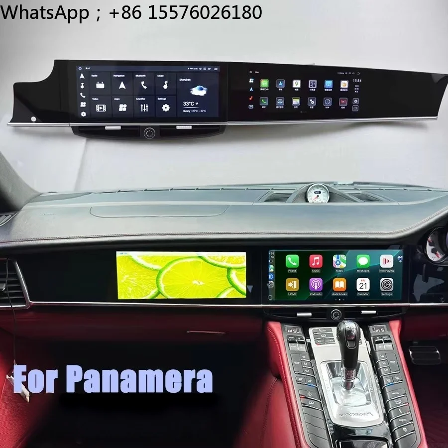 Dual Screen 12.3 Inch +12.3 Inch CarPlay for Porsche Panamera 970 2010-2016 Upgraded Interactive Android Multimedia Video Player