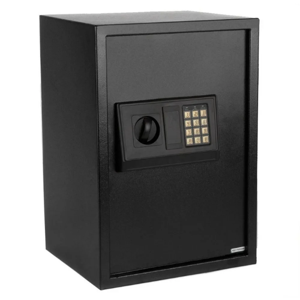 

Digital Steel Safe Black Box w/Silver Gray Keypad Large Security Home Office for Money, Safety Box for Office,