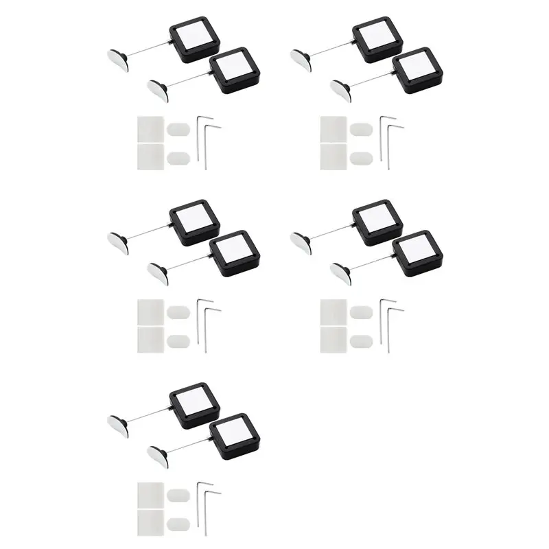 A74E-Retractable Remote Control Tethers, Remote Cable Lock , 6.6Ft /2M Remote Control Security Lock For TV And DVD 10 Pcs