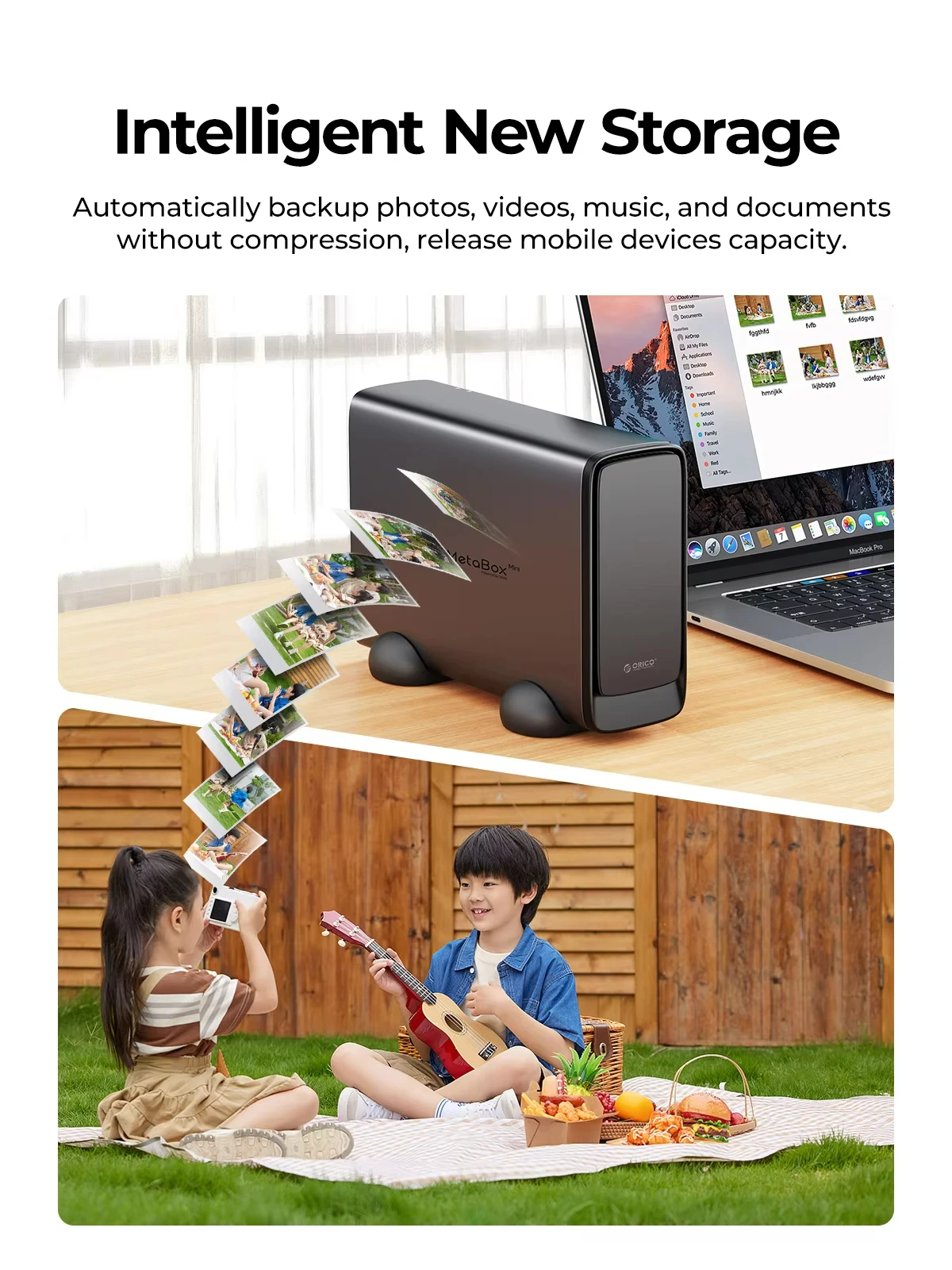 ORICO Cloud personale NAS Storage SDVN 3,5" Dati Securit Rete attaccata con ventola di raffreddamento automatica Accesso remoto MetaBox