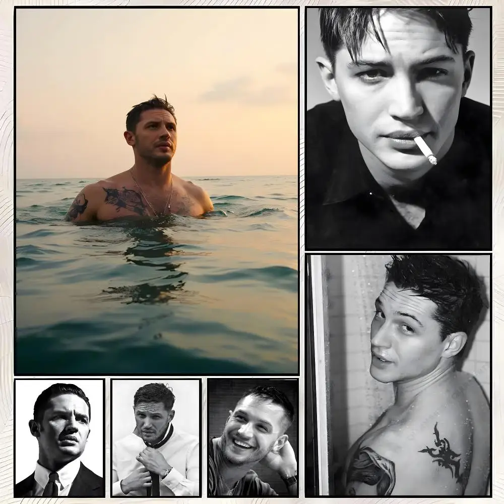 Tom Hardy Poster HD Art Retro Self-adhesive DIY Room Home Living Room Club Wall Decor Gift