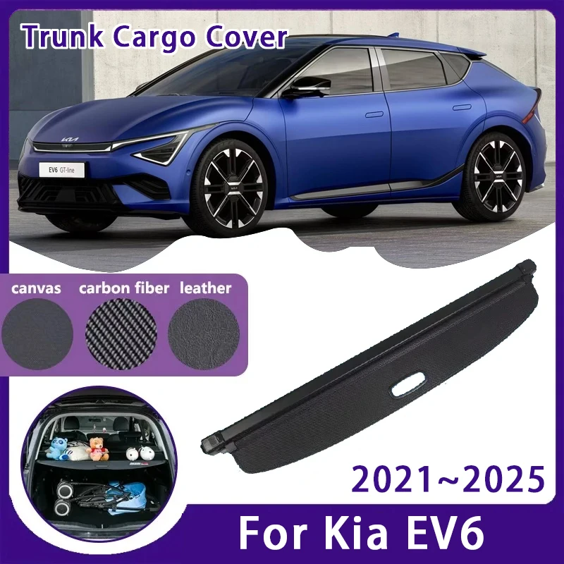 

Car Trunk Curtain Cover For Kia EV6 GT Line CV 2021-2025 Retractable Storage Cargo Liner Rack Partition Shelter Auto Accessories