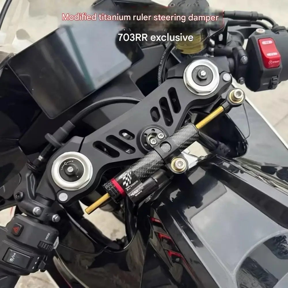 【Good quality】For ZONTES 703RR steering titanium ruler damper CNC aluminum alloy anti-swer head handlebar stabilizer