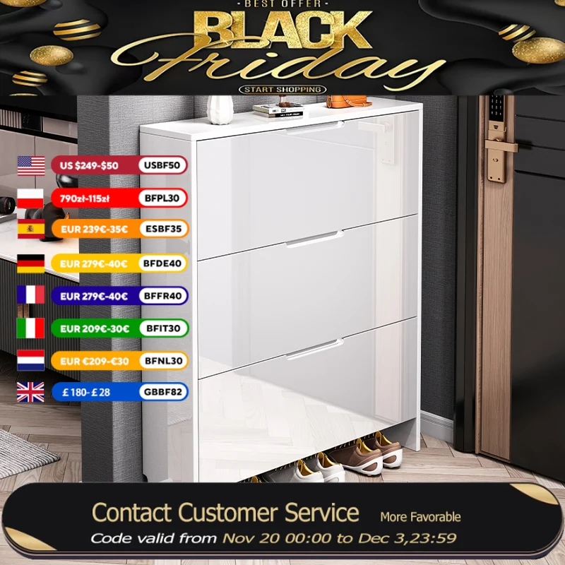 

Waterproof White Shoe Cabinet Design Beutiful Storage Organizer Shoe Rack Living Room Luxury Schoenen Kast Home Furniture