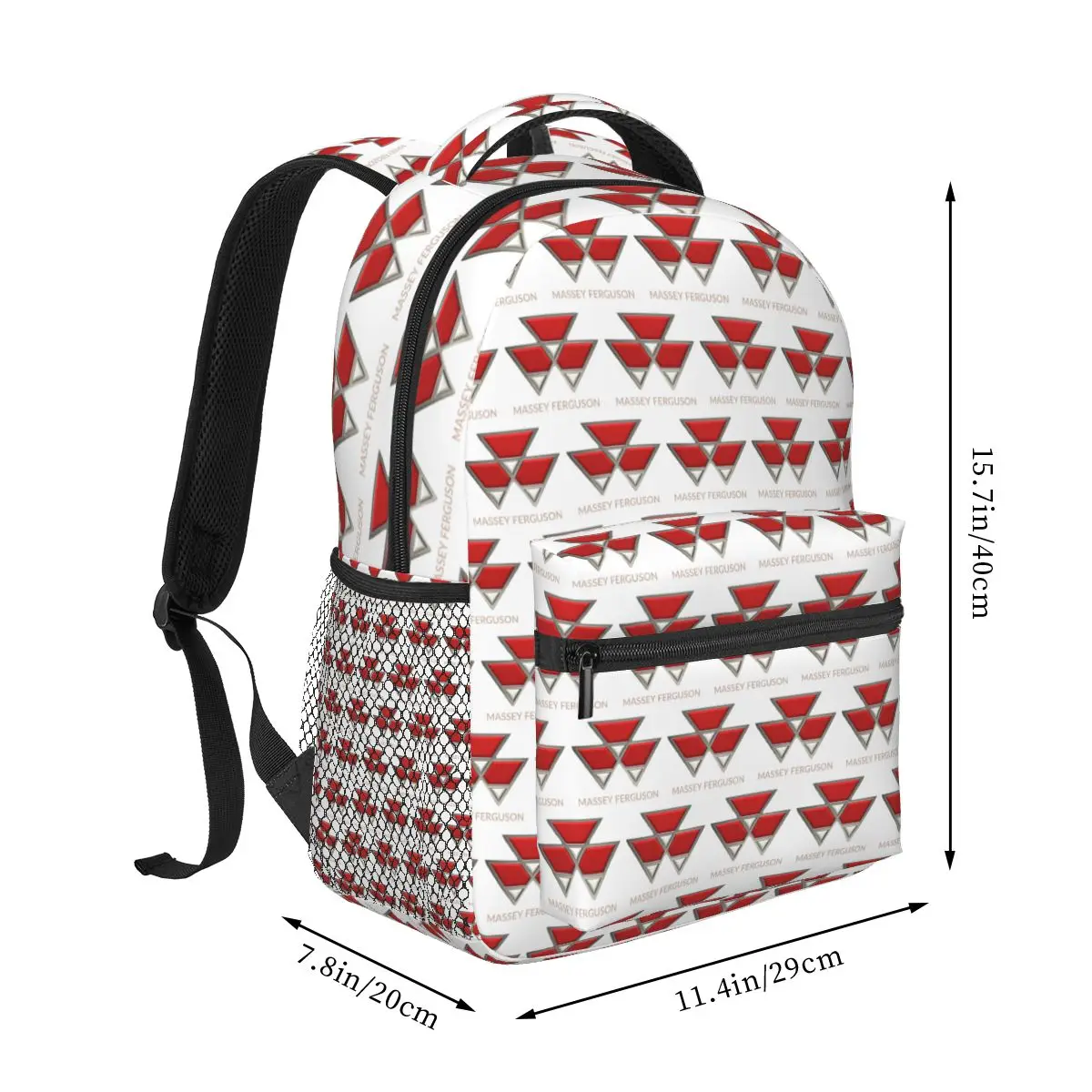 2025 Massey Ferguson Logo Student Backpack School Bag Hiking Travel Daypack for Men Women Fashion Bookbag Shoulder Bags