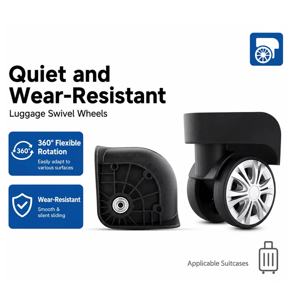 Universal Luggage Wheels For W-Y Universal Luggage Caster Replacement Wheels Silent Swivel Repair Parts For Suitcase