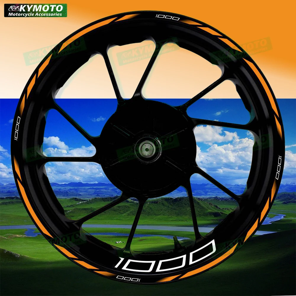 

For Z1000 Z 1000 motorcycle accessories 17 inch front and rear wheel decals hub modified rims reflective stickers decoration