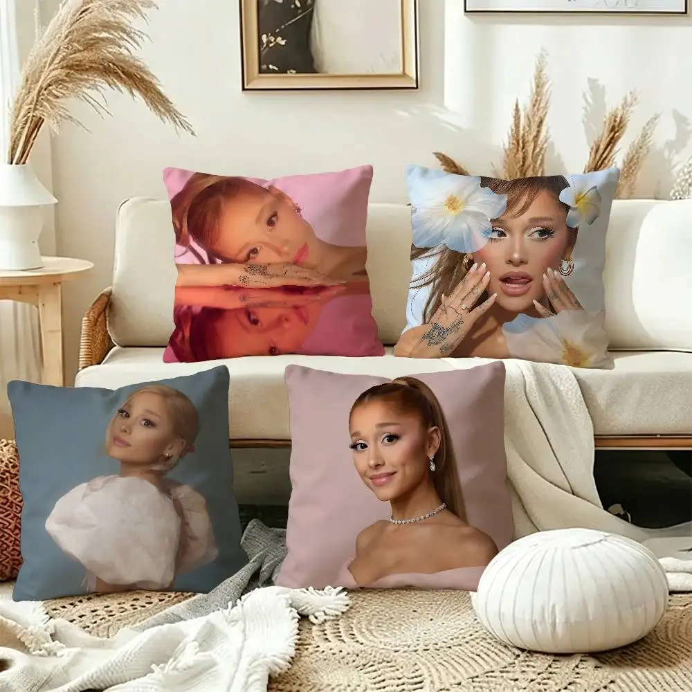 Classic Pop Singer A-Ariana G-Grande Maple Design Cushion Cover Happy Autumn Harvest decor Holiday Decorati Pillow Cover