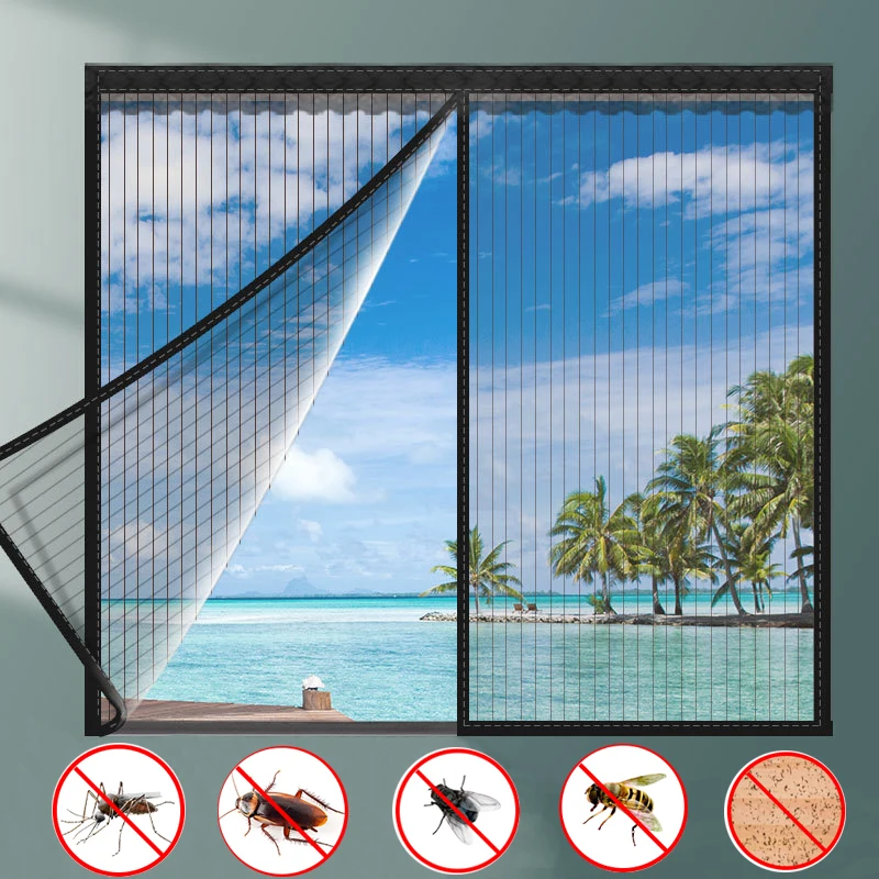 

2024 Magnetic Window Mesh Magnet Window Mosquito Net Self Sealing Fly Screen for Window Not Drilling Anti Insect Keep Bugs Out