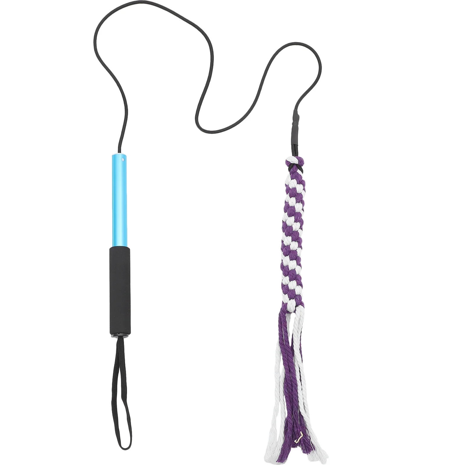 

Interactive Dog Training Tool Extendable Flirt Pole with Cotton Rope Dangler for Mental Stimulation Chasing Play Blue Size S