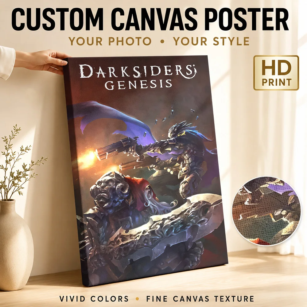 Darksiders Genesis Game Art Framed Canvas Poster Customized Gaming Anime Wall Paintings Decoration for Game Room Ready to Hang