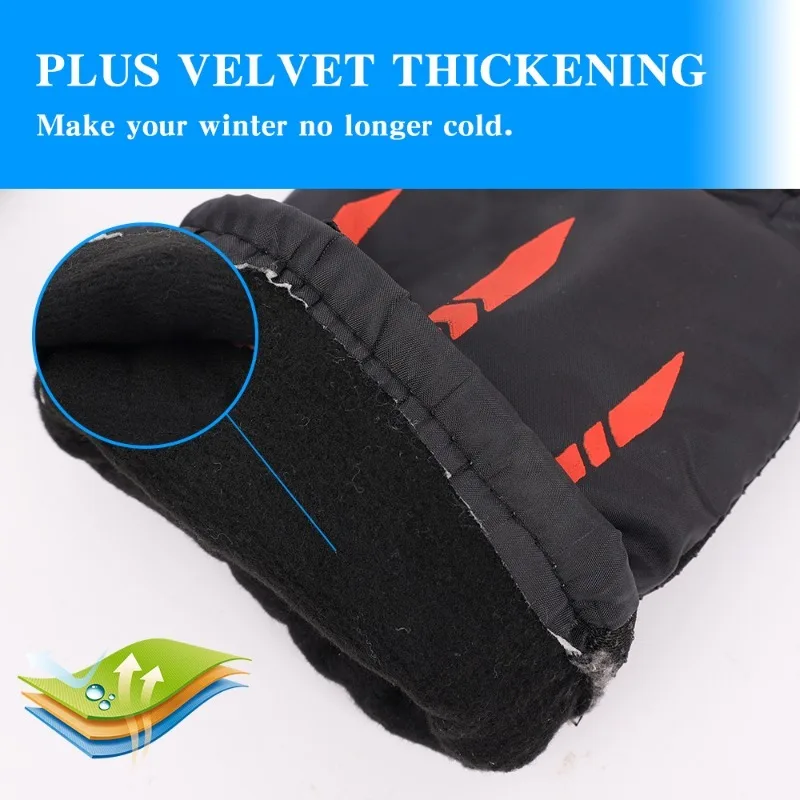 Winter Ski Gloves Unisex Non-slip Waterproof Men Women Fashion Outdoor Sports Running Motorcycle Fleece Warm Snow Sports Gloves