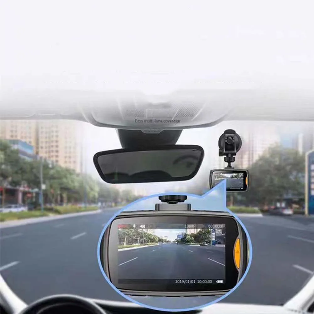 Grabadora de conducción de coche, cámara de doble cámara de ojo grande, asistencia de marcha atrás, pantalla Hd de 480/720 pulgadas, caja negra, 1080/2,2/2,4 P