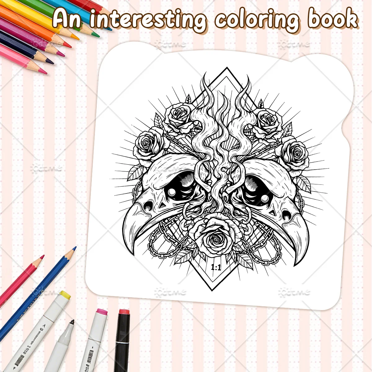 NIGHTMARE ART Malbuch für Erwachsene: Niedliche, gemütliche Tagesaktivitäten und unregelmäßige Muster zur Entspannung (Cozy Spaces Coloring) – Detail 5