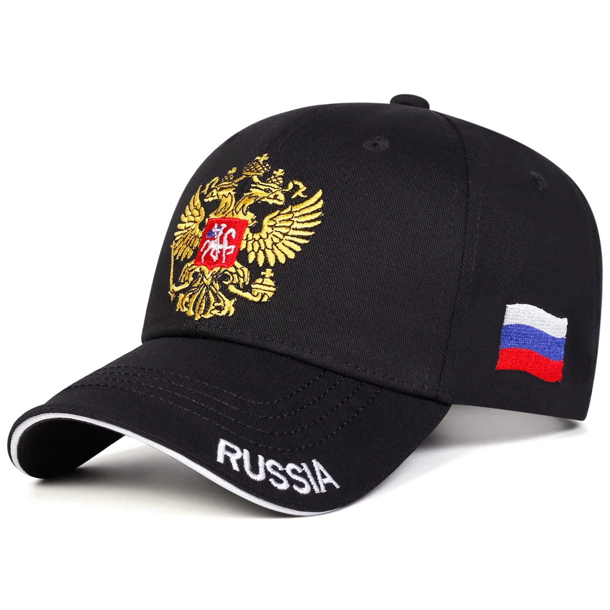 Unisex Double-headed Eagle Embroidery Baseball Caps Spring and Autumn Outdoor Adjustable Casual Hats Sunscreen Hat Sports Cap