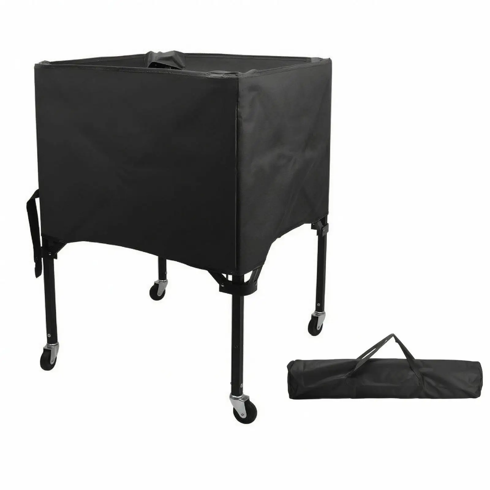 Durable Tennis Ball Cart on Wheels Collapsible Frame with Handle for Quick Pickup and Organization of Training Balls