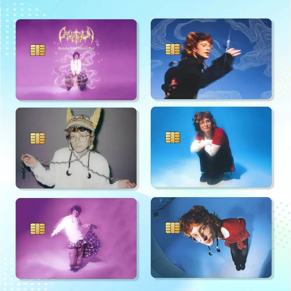 Singer C-Cavetown Running With Scissors Matte Card Stickers For Credit Cards Debit Cards And Transit Cards 4Pcs
