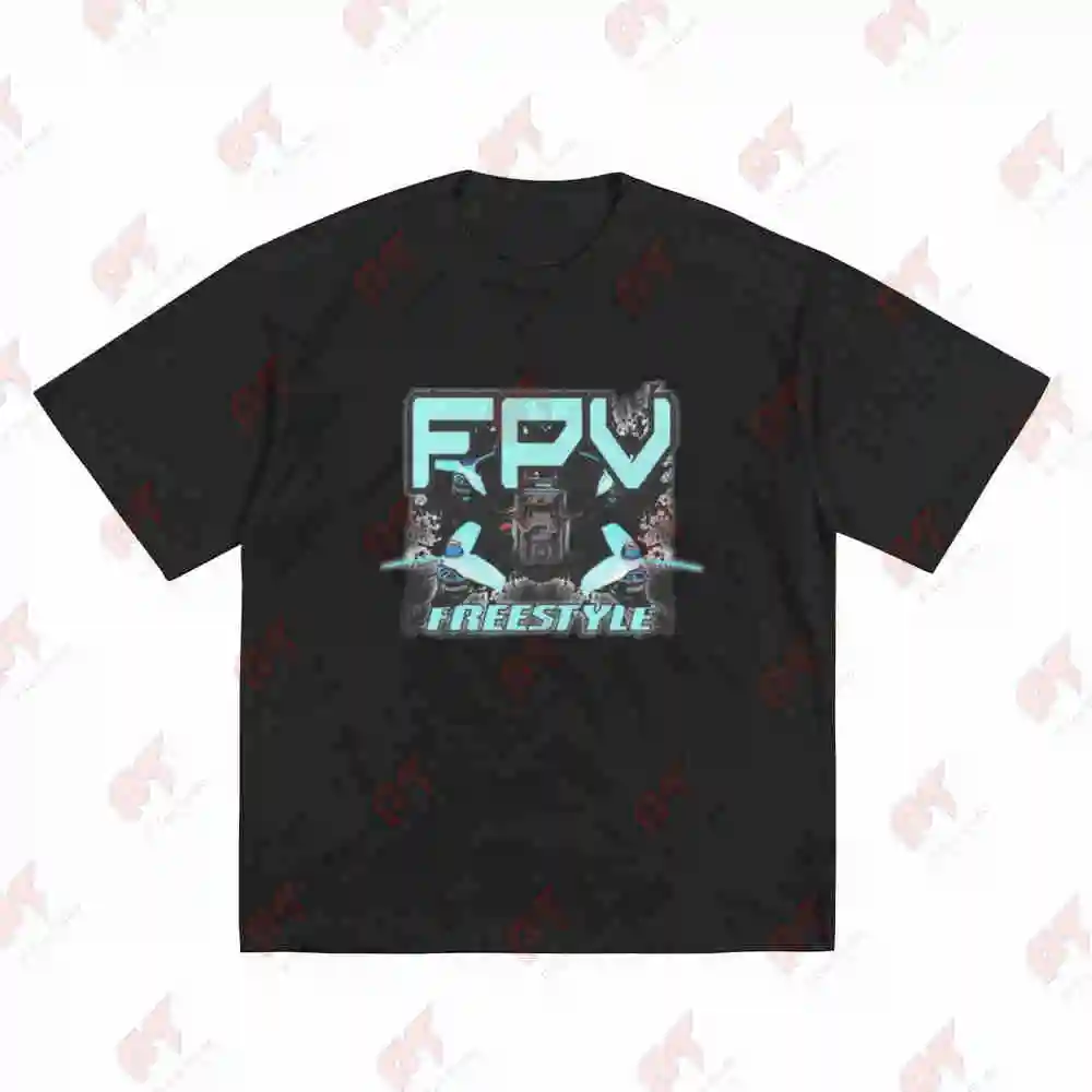 FPV Pilot Freestyle Drone Racing Short Sleeve Tee 100% Cotton T-Shirt