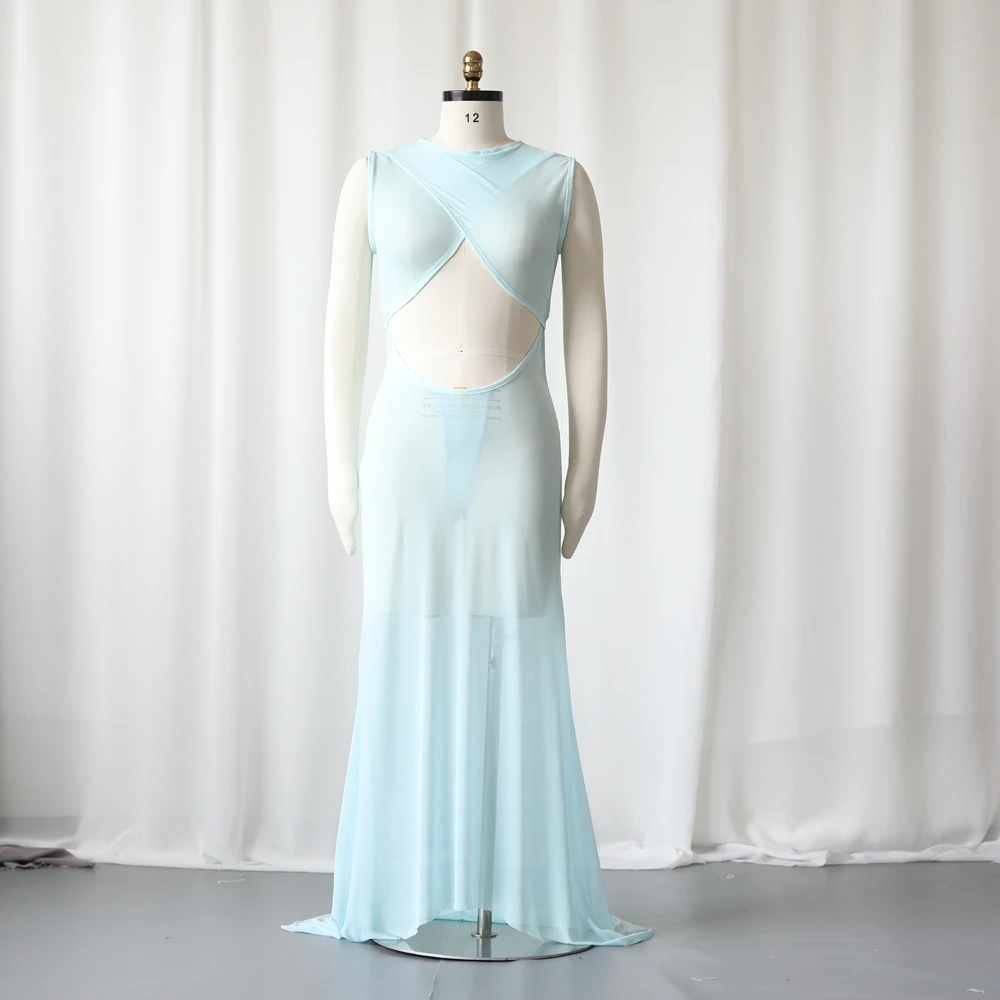 Maternity Dress Photography Sexy Sheer Transparent Long Trailing Pregnancy Gown Baby Shower Outfit PhotoShoot for Pregnant Women