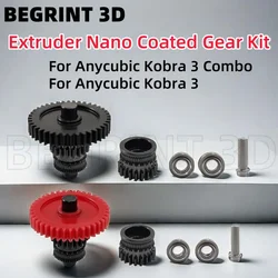 For Kobra3 Combo Extruder Nano Coated Gear Kit Hardened Steel Higher Precision One-piece Gear kit for Anycubic Kobra 3