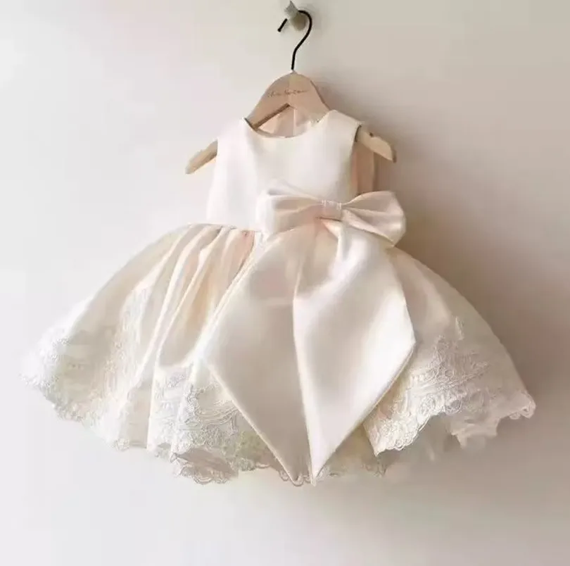 

1-9 Years Old Girls' Dress Dress Long Bow Princess Poinsettia Dress Children's Piano Birthday 90-150CM