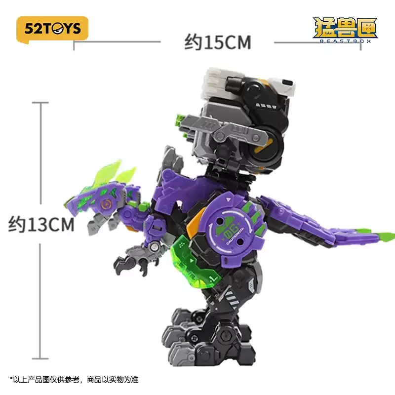 BEASTBOX Binnenlandse Mecha Ligui Suangui Set Dinosaurustransformator, ABS, 5 cm kubus-10 cm dubbele vormen, Mecha-collectie/bureaudisplay