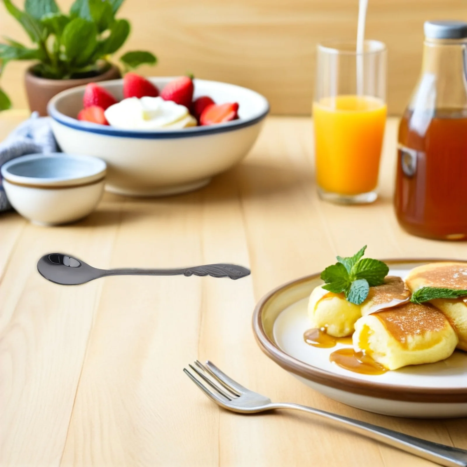 

Wing Shaped Coffee Spoon Unique Design Stainless Steel Creative Tableware for Home Kitchen Party Decorative Use