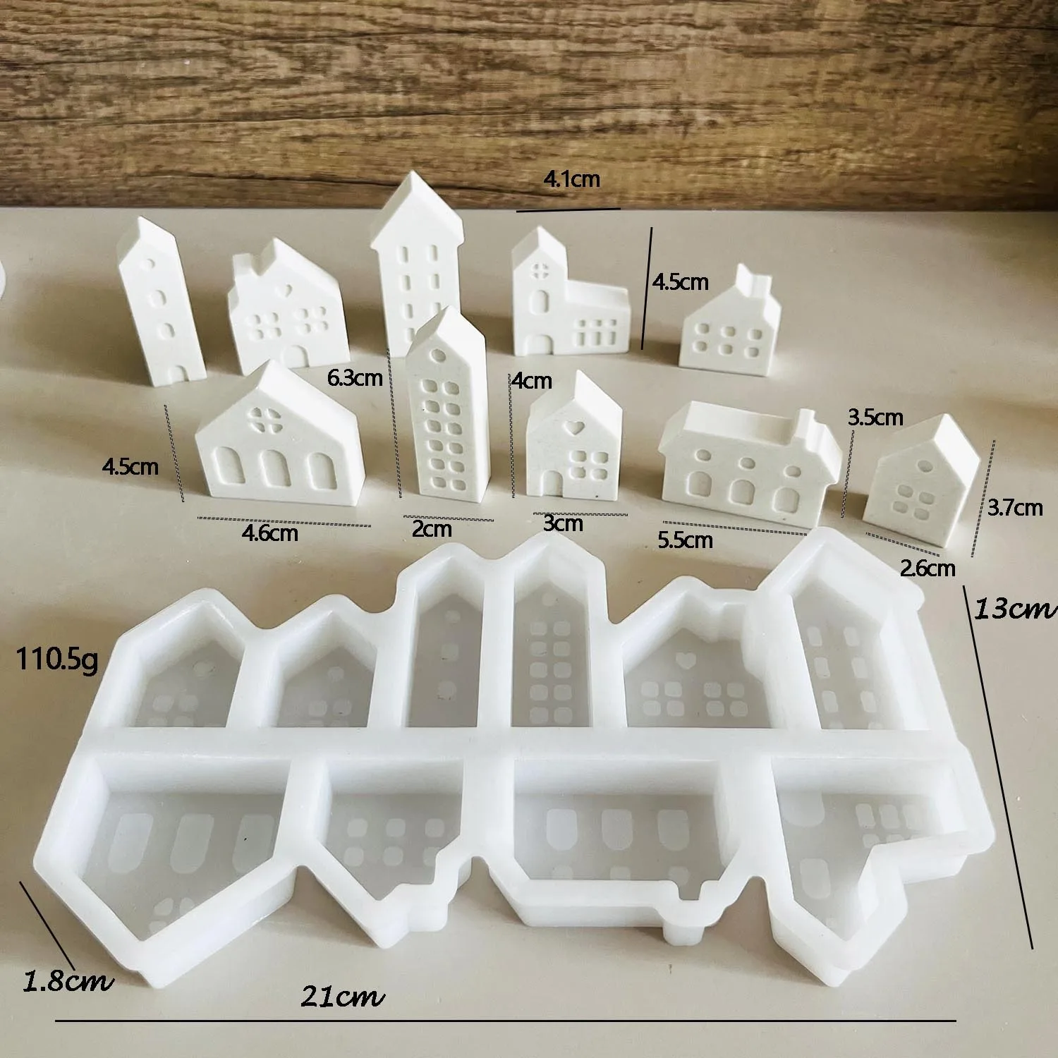 3D styl skandynawski mały dom silikonowe formy 12-otworowe domowe formy na świece mini domy gipsowe betonowe formy cementowe formy do mydła