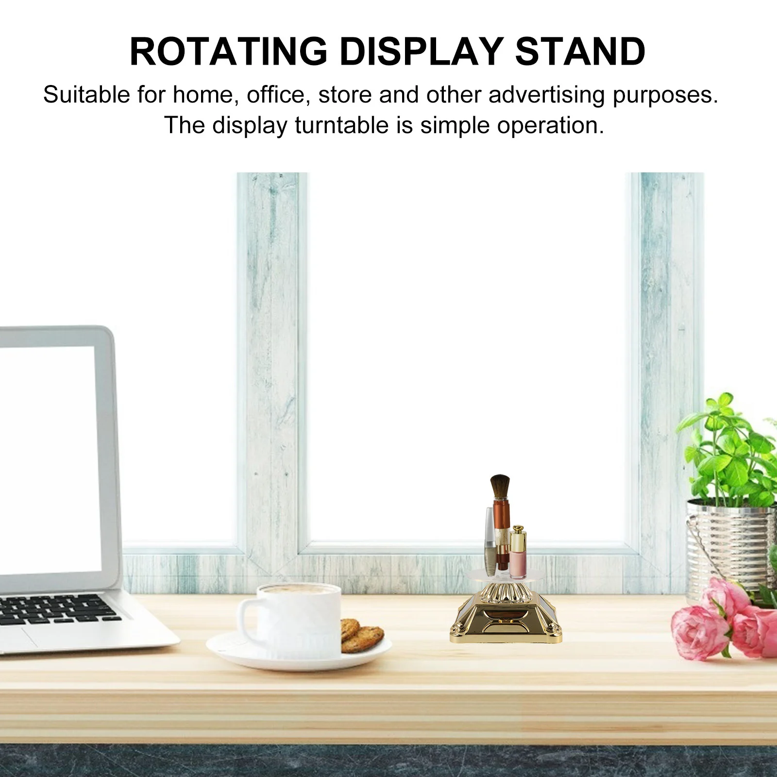 Solar Rotating Stand 360° Motorized Turntable Led Jewelry Display Platform Advertising Display Rotating Stand For Store Home