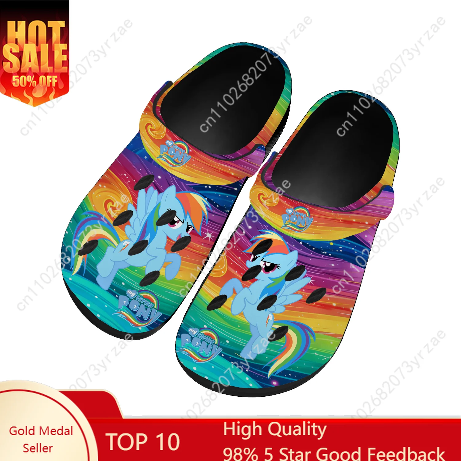 

Rainbow Dash Home Sandal Man Woman Blue Water Shoes My Little Pony Friendship Is Magic Fashion Custom Slippers Cosplay Footwear