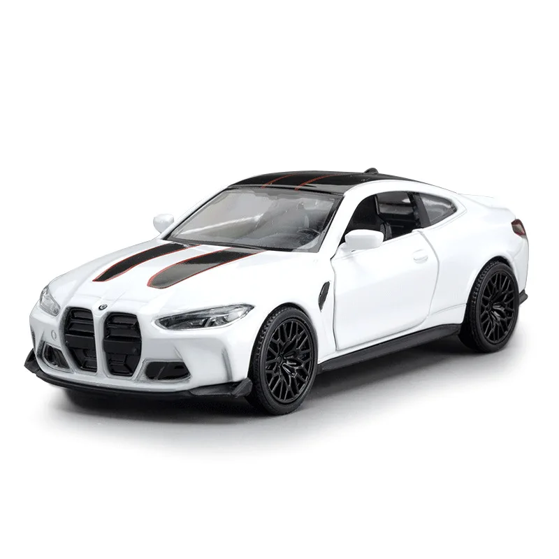1/36 BMW M4 CSL G82 Sedan Toy Car Miniature Model RMZ CiTY Free Wheels Pull Back Diecast Alloy Collection Gift For Children Boy