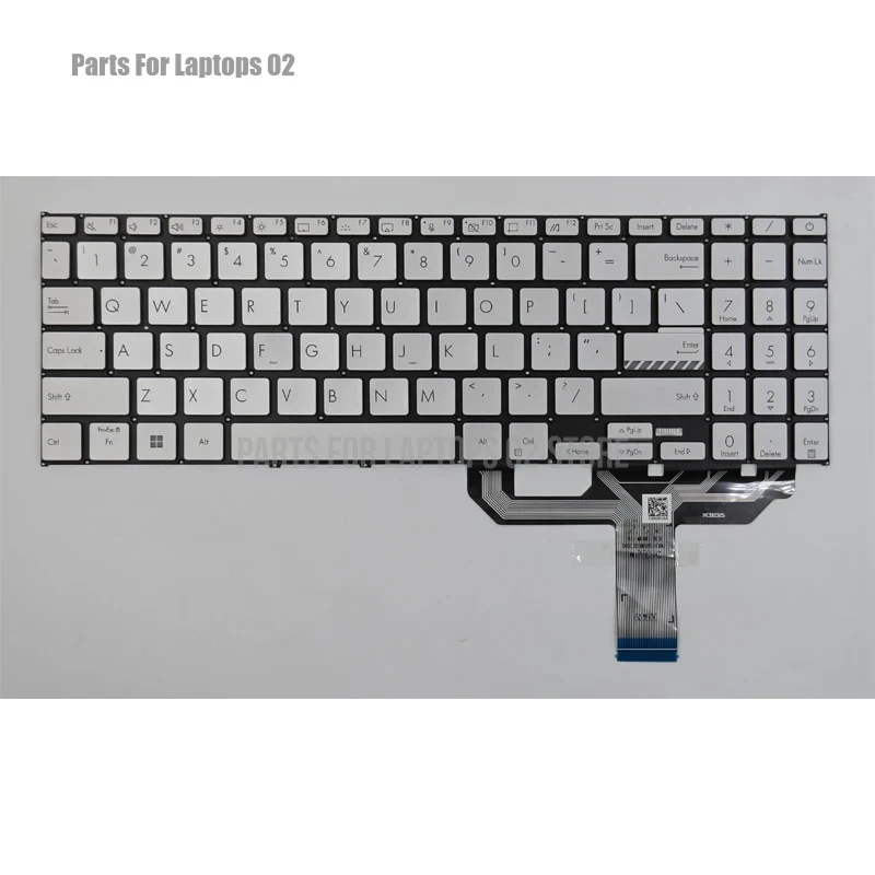 D New For Asus Vivobook X1502 M1502 D1502 F1502 X1503 D1503 M1503 X1504 F1504 X1505 M1505 Laptop Keyboard US Silver With Backlit