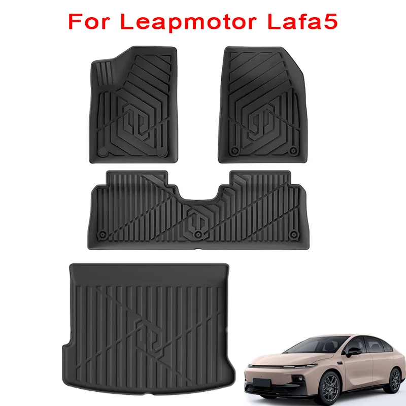 

Car Floor Mats for 2026 Leapmotor Lafa 5 TPE Foot Pads Cargo Liner Trunk Mat Waterproof Wear-resistant Only fit Left Hand Driver