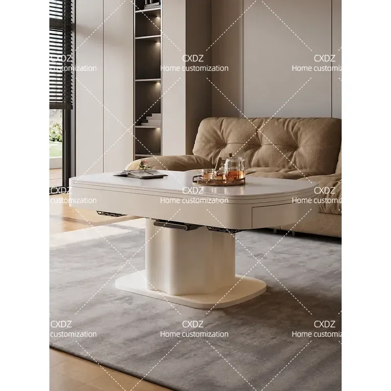 Lift Top Coffee Table Dining Table 2 in 1 Multifunctional Heating Integrated Small Apartment Household Furniture