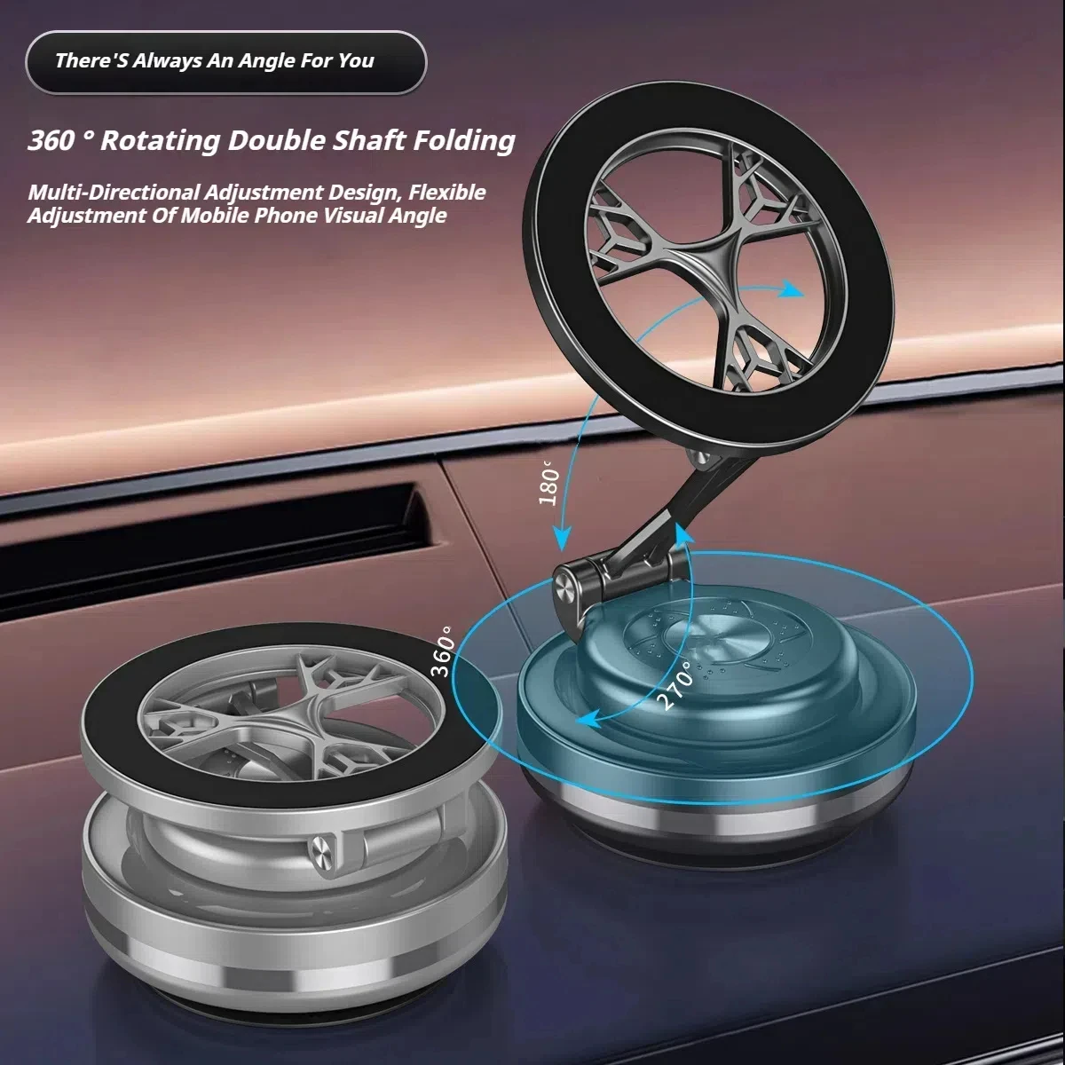 

For Magsafe Electric Vacuum suction cup car phone holder 360° Rotatable Folding magnetic vacuum phone holder
