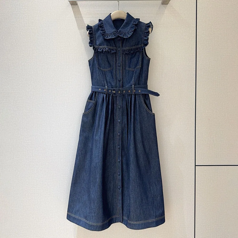 

High-quality 2026 new women's sleeveless V-neck dress, with a belt for waist shaping, stylish and comfortable xy26421149
