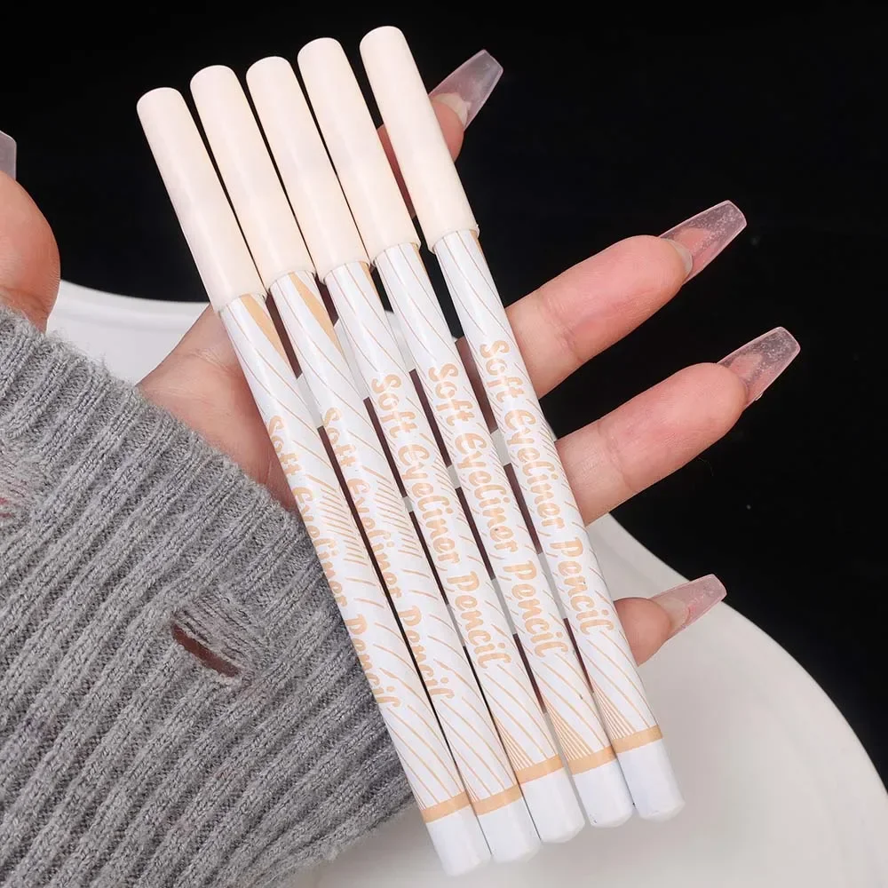 5 Stuks Witte Eyeliner Make-Up Blijvende Glad Gemakkelijk Te Dragen Ogen Witmaker Waterdicht Geen Bloeiende Ogen Liner Potloden Oog Make-Up Tool