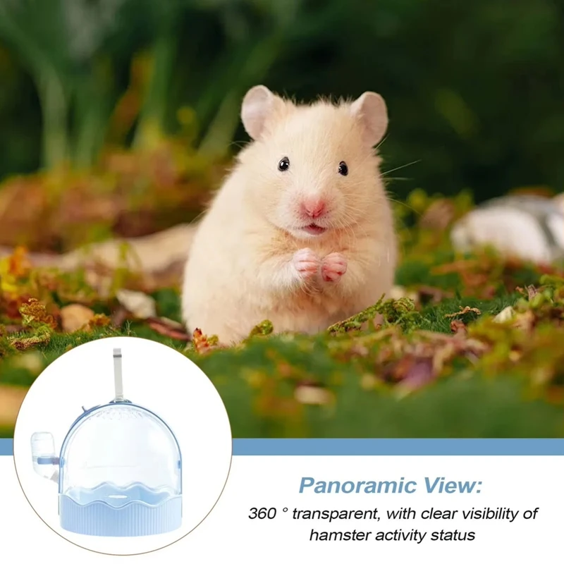Small Animal Carrier Portable Hamster Cage with Adjustable Shoulder Strap Pet Supplies for Play Home Forage Feeder-AD23